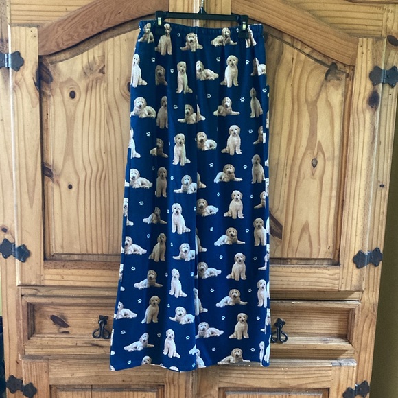 Women’s Comfies blue golden doodle dog pajama lounge pants - size M - Picture 6 of 8